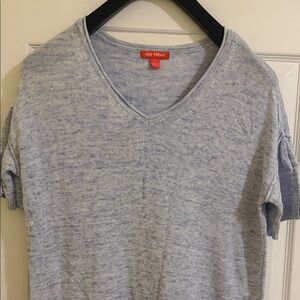 Joe Fresh Heathered Blue V-Neck Tee